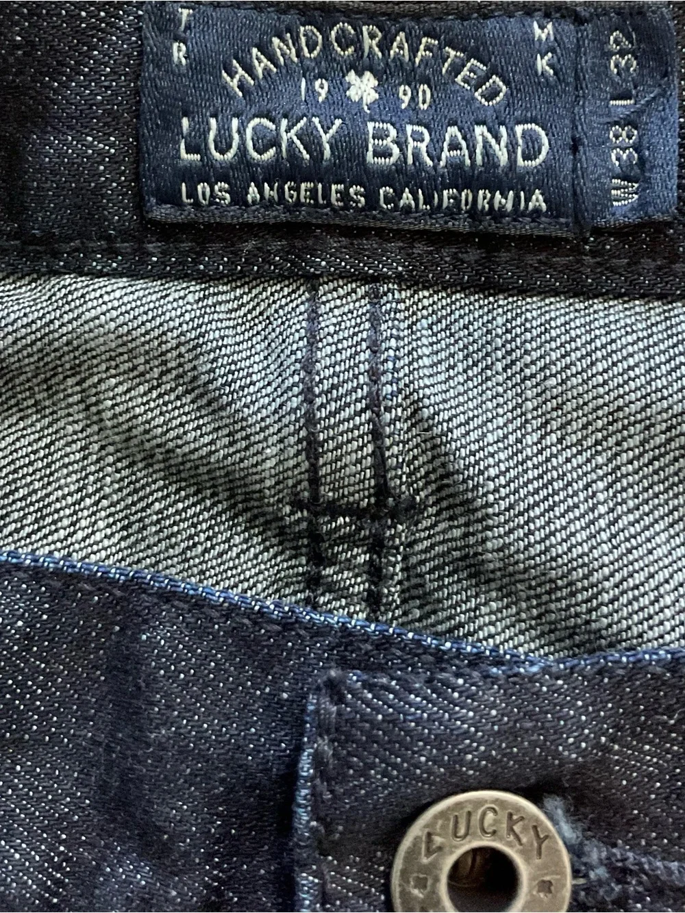 Lucky Brand 361 Vintage Straight Jeans Men’s 38x34 Dark Wash Stretch Denim